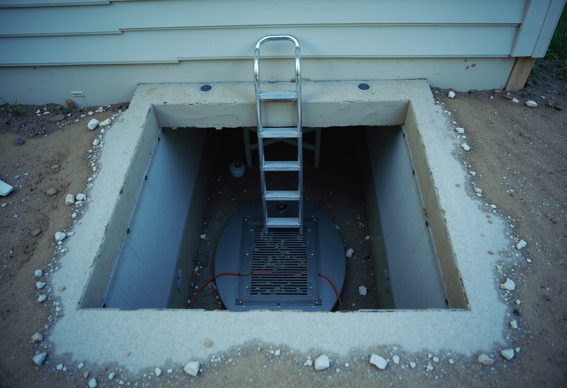 Egress window well finished